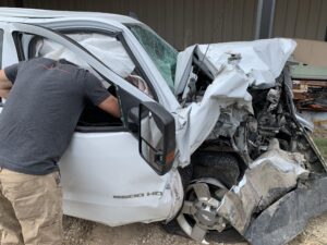 A Totaled Pickup Truck in Fort Worth | Truck Accident Lawyer | Berenson Injury Law