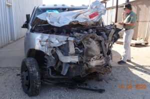 Front-End Damage in a Truck | Truck Accident Lawyer | Berenson Injury Law