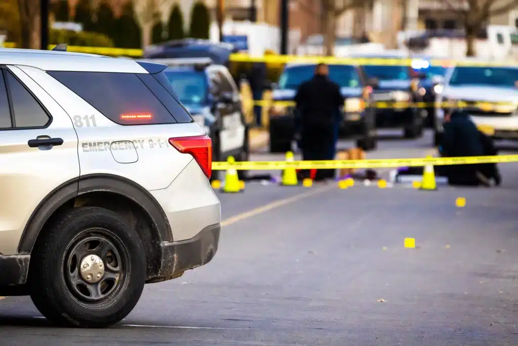 Police Collecting Evidence at the Accident Scene| Car Accident Attorney | Berenson Injury Law