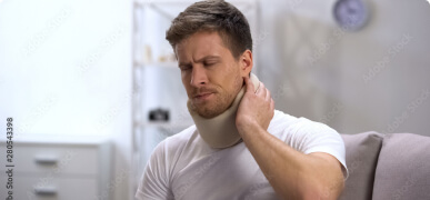 Man Wearing Neck Brace | Fort Worth Personal Injury Lawyer | Berenson Injury Law